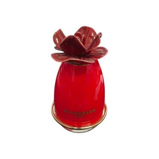 Porta candela rosso fiore bordeaux 15x8.5 cm madrhelen |…