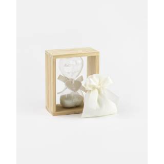 Clessidra con box legno incluso 9,5x12x4 cm | CarinCasa
