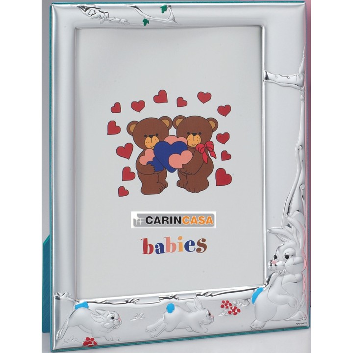 Cornice in argento bimbo rosa 6x9 cm | CarinCasa