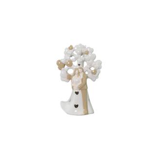 Coppia sposi resina con LED e profumatore