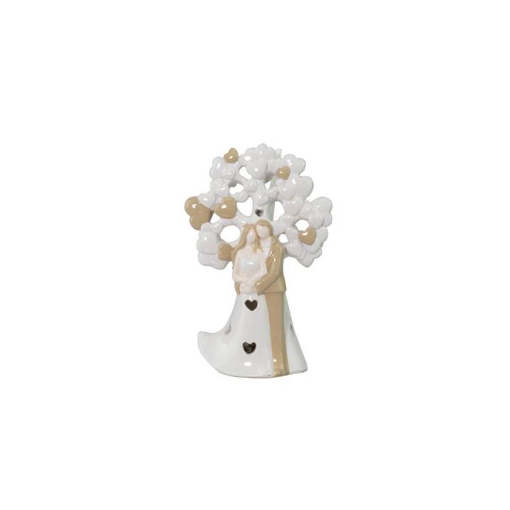 Coppia sposi resina con LED e profumatore
