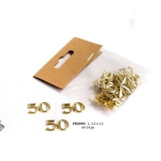 Applicazione Nr.50 Cm 2,5 Plastica Oro Conf. Da 24 Pz