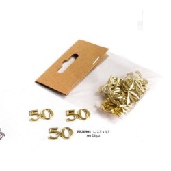 Applicazione Nr.50 Cm 2,5 Plastica Oro Conf. Da 24 Pz