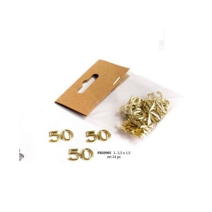 Applicazione Nr.50 Cm 2,5 Plastica Oro Conf. Da 24 Pz