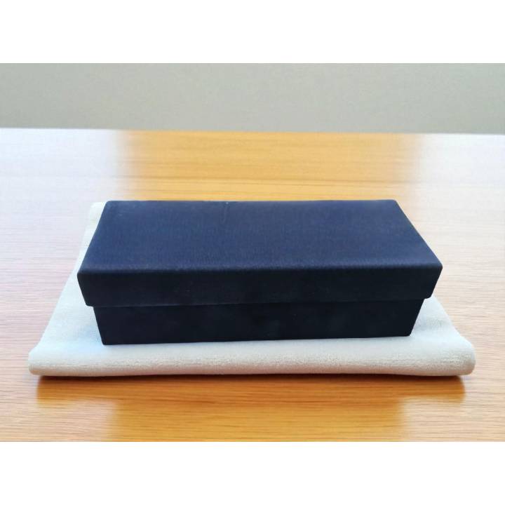 Scatola velluto blu scuro 17x6x5 cm