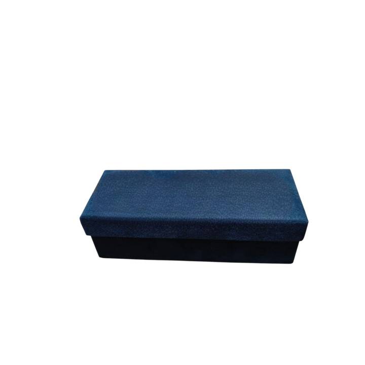Scatola velluto blu scuro 17x6x5 cm
