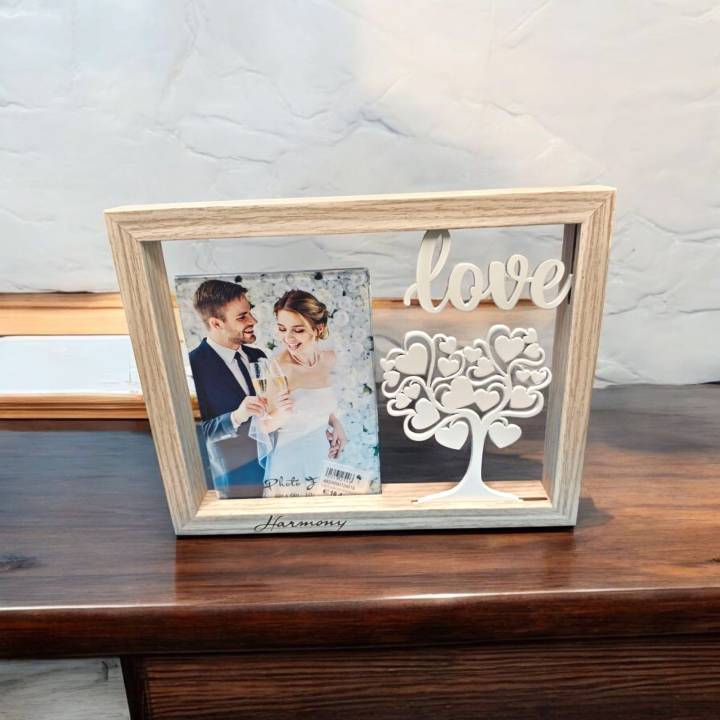 Cornice porta foto albero della vita legno bianco 24x19 cm…