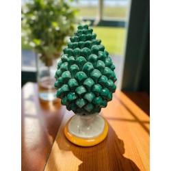 Pigna 3d verde harmony con piede 7x15 cm