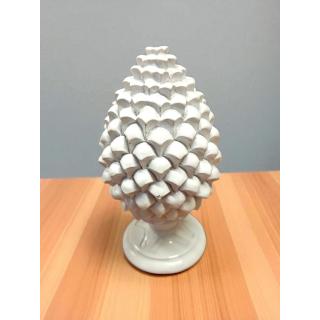 Pigna 3d bianca harmony con piede 8x15 cm | CarinCasa