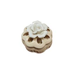 Scatola porcellana marrone tortora sant'etienne 9 cm