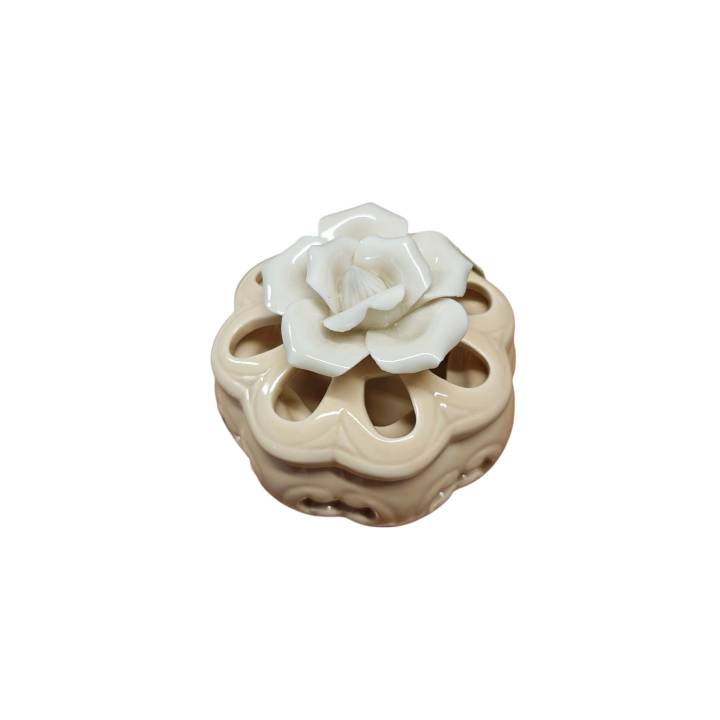 Scatola porcellana marrone tortora sant'etienne 9 cm |…