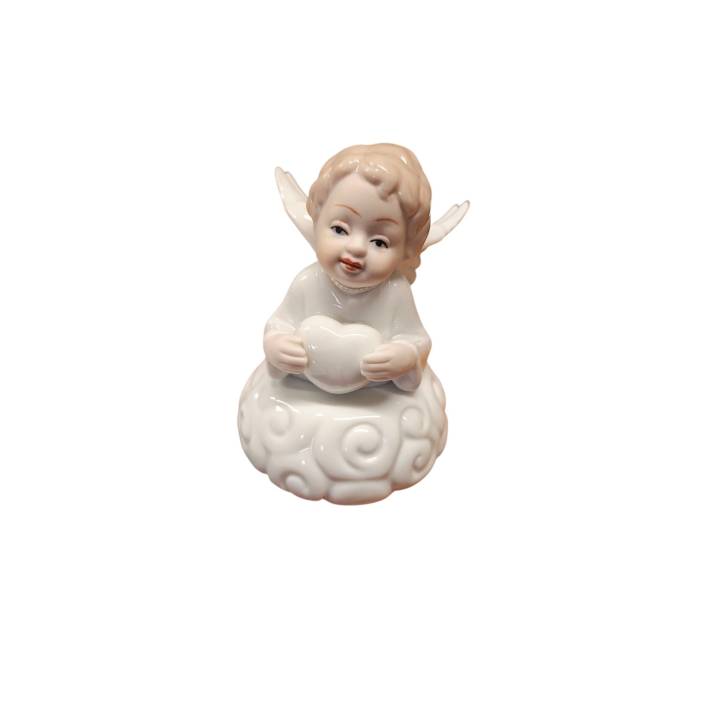 Carillon sant'etienne bianco angioletto putto 7x10 cm |…