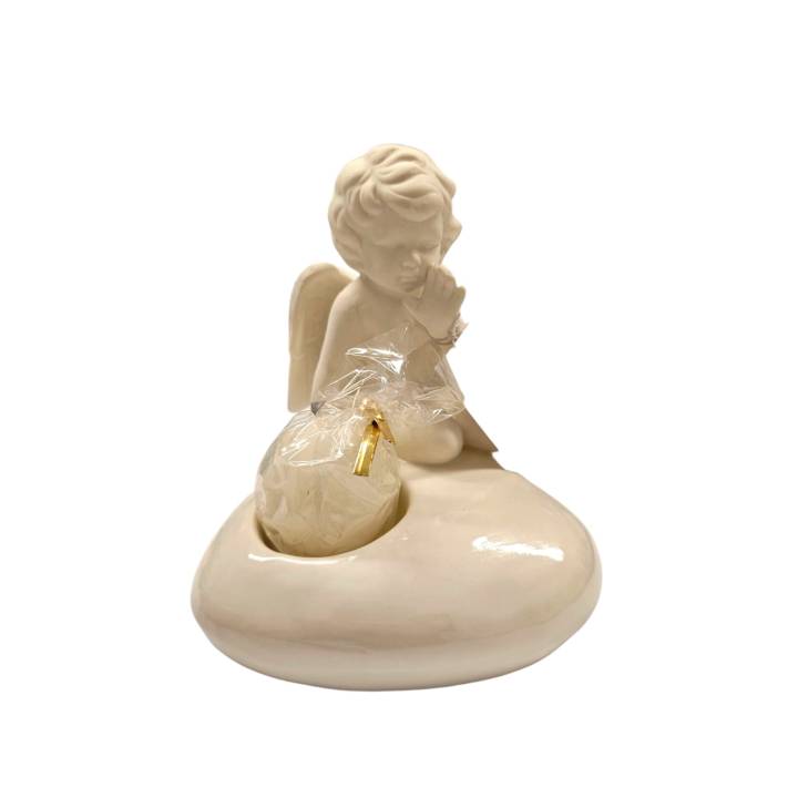 Portacandela cuore angelo sant'etienne bianco 13x16 cm |…