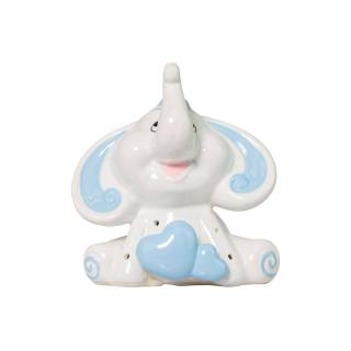 Elefante celeste led con box harmony 11x11 cm | CarinCasa