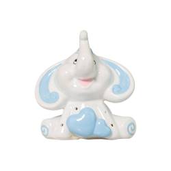 Elefante celeste led con box harmony 11x11 cm