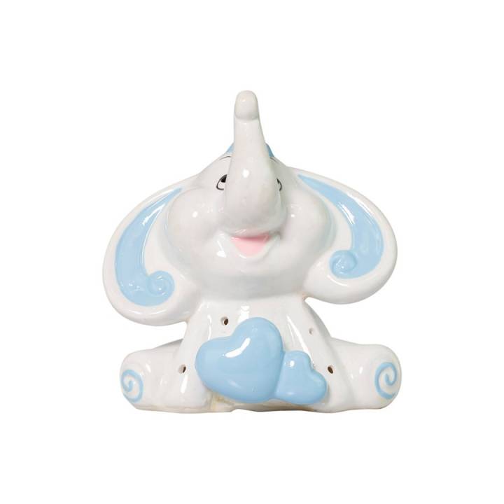 Elefante celeste led con box harmony 11x11 cm | CarinCasa