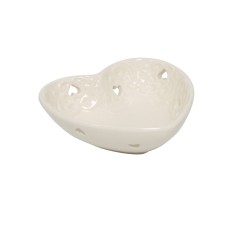 Piatto cuore porcellana bianca harmony 15 cm