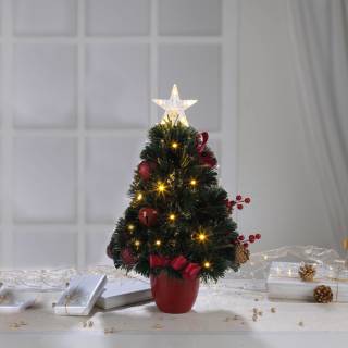 Abete Fibra Ottica H.60 Con Vaso