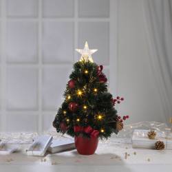 Abete Fibra Ottica H.60 Con Vaso