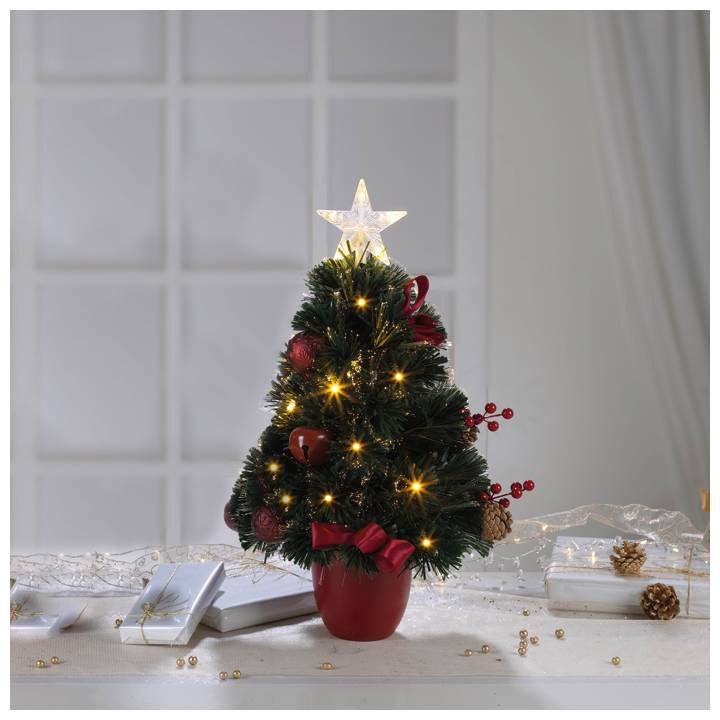 Abete Fibra Ottica H.60 Con Vaso