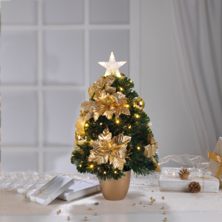 Abete Fibra Ottica H.60 Con Vaso