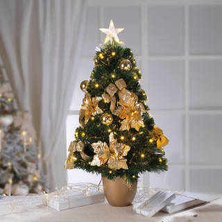 Abete Fibra Ottica H.90 Con Vaso