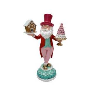 Babbo Natale Casetta 34H cm