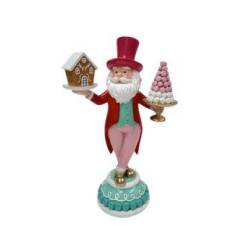 Babbo Natale Casetta 34H cm