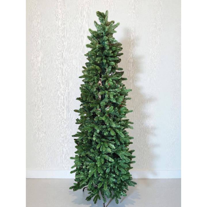 Albero di natale verde slim aspen 210 cm