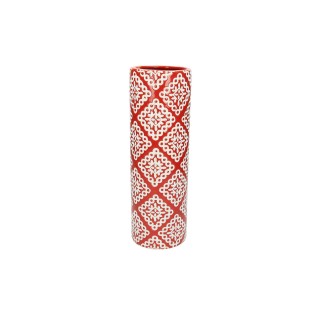Vaso cilindrico Burlesque rosso