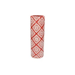 Vaso cilindrico Burlesque rosso