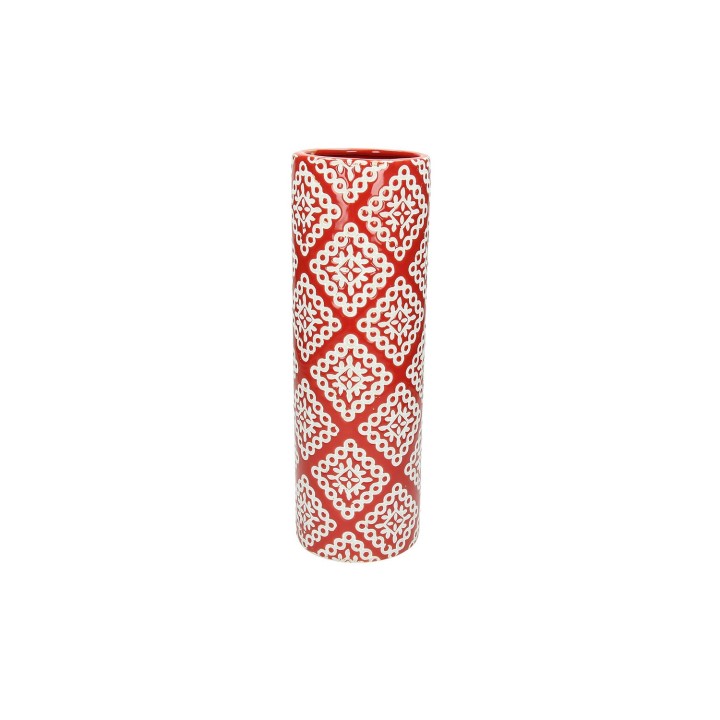 Vaso cilindrico rosso Burlesque linea Ceramica | CarinCasa