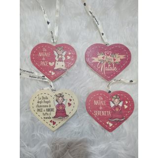 Quadretto in legno profumato Cuore rosso buon natale |…
