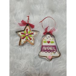 Addobbo Stella o Campana candy 10 cm assortiti