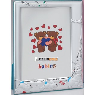 Cornice in argento bimbo rosa 13x18 cm | CarinCasa