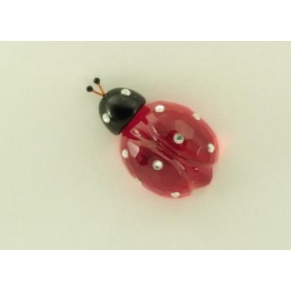 Magnete coccinella effetto cristallo con strass | CarinCasa