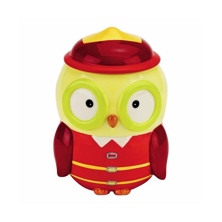 Biscottiera pulcino decoro Pompiere 13 x 18 cm | CarinCasa