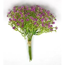 Gipsofila Artificiale Lilla in Mazzo, Diametro 19 cm