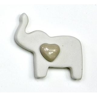 Calamita Elefante in Porcellana con Cuoricino | Carin Casa