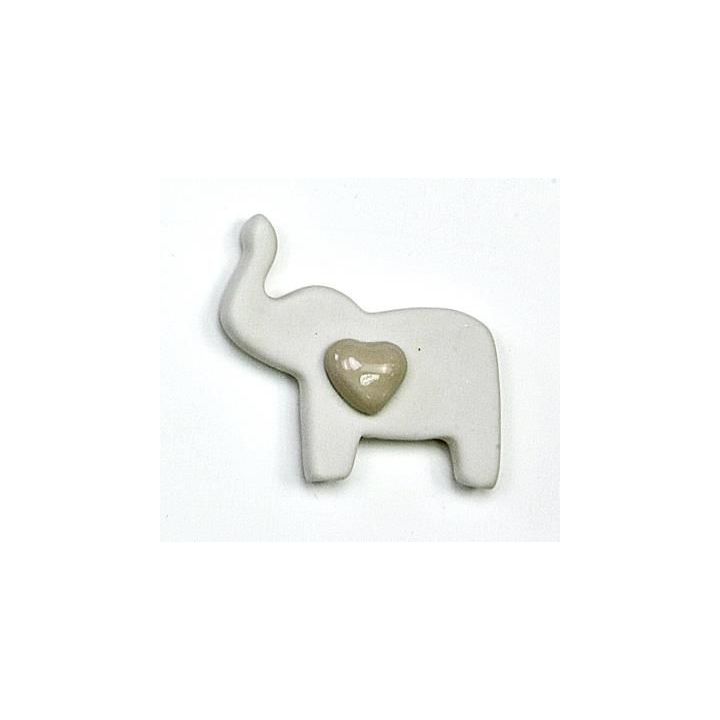 Calamita Elefante in Porcellana con Cuoricino | Carin Casa