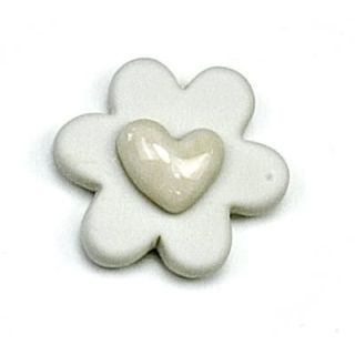 Calamita Fiore in Porcellana con Cuoricino | Carin Casa