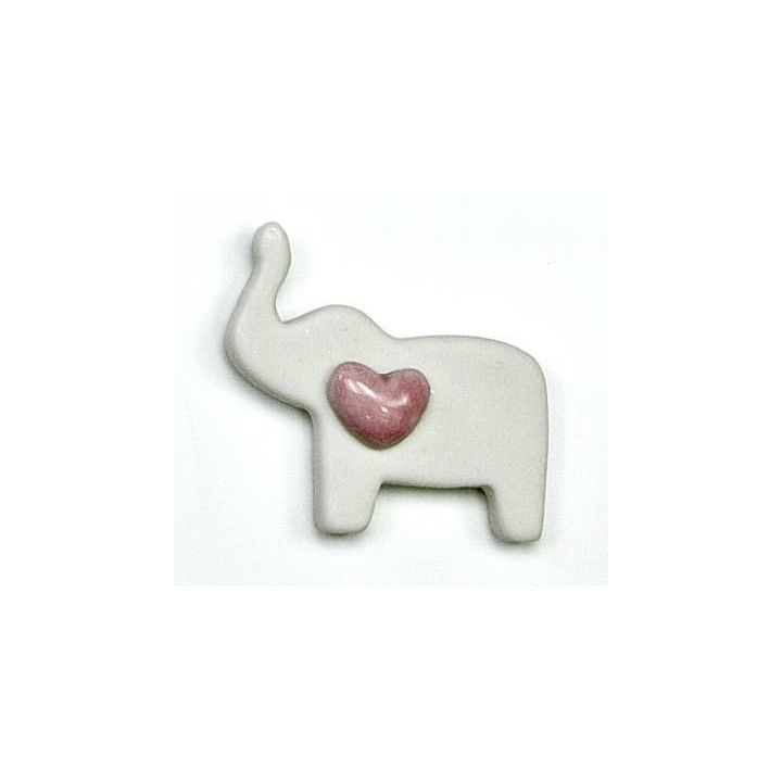 Calamita Elefante Porcellana Rosa | Carin Casa