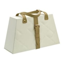 Borsa in Cartone Color Ivory 25 x 16 x 10 cm