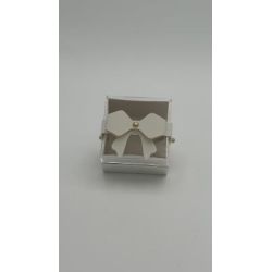 Scatola in Cartone e Plexiglass Avorio 6,8 x 6,8 x 4,6 cm