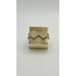 Scatola in Cartone e Plexiglass Beige 6,8 x 6,8 x 4,6 cm