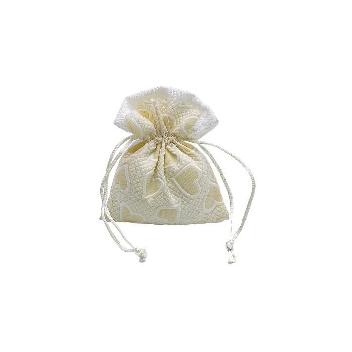 Sacchetto con Cuore Cream 9x11 cm | Carin Casa