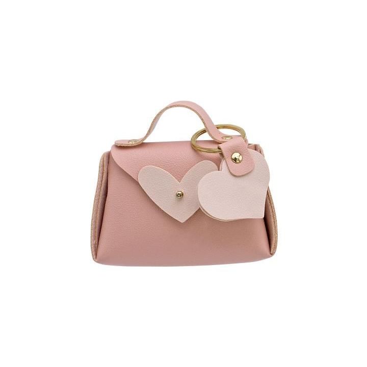 Borsetta Ecopelle con Portachiavi Cuore Rosa | Carin Casa