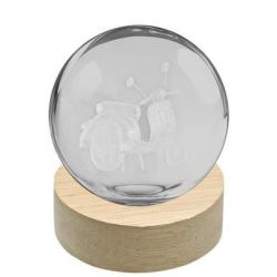 Lumetto a Sfera Vespa con Base in Legno Ø 6 x H 8 cm