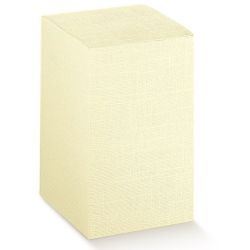 Scatola Pieghevole Seta Avorio 10 x 10 x 30 cm