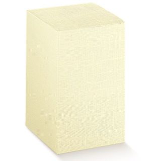 Scatola Pieghevole Seta Avorio 10 x 10 x 16 cm | Carin Casa